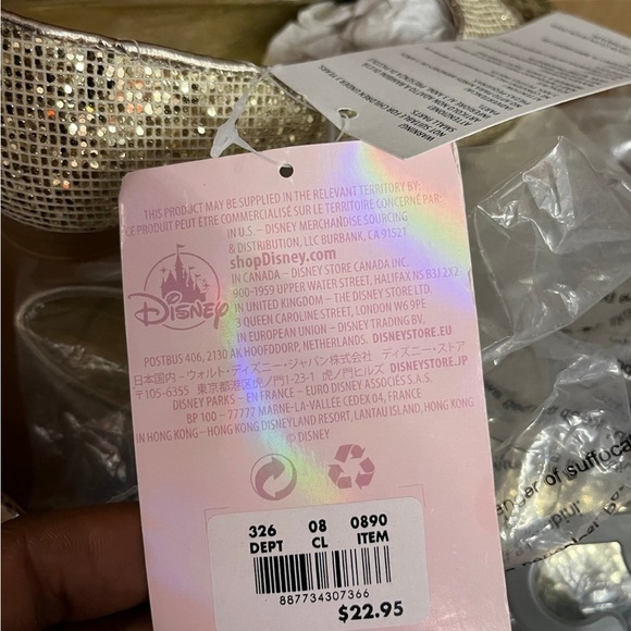 DISNEY PRINCESS SHINY GLITTER GOLD SHOES - Picture 3 of 4